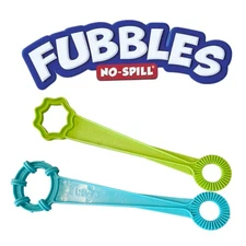 Set Of 2 Bubblin Bucket Wand Wands Replacements by Fubbles No Spill Green Blue