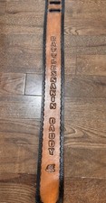 Vintage Leather Guitar Strap Brown/Black   "RATTLESNAKIN DADDY"