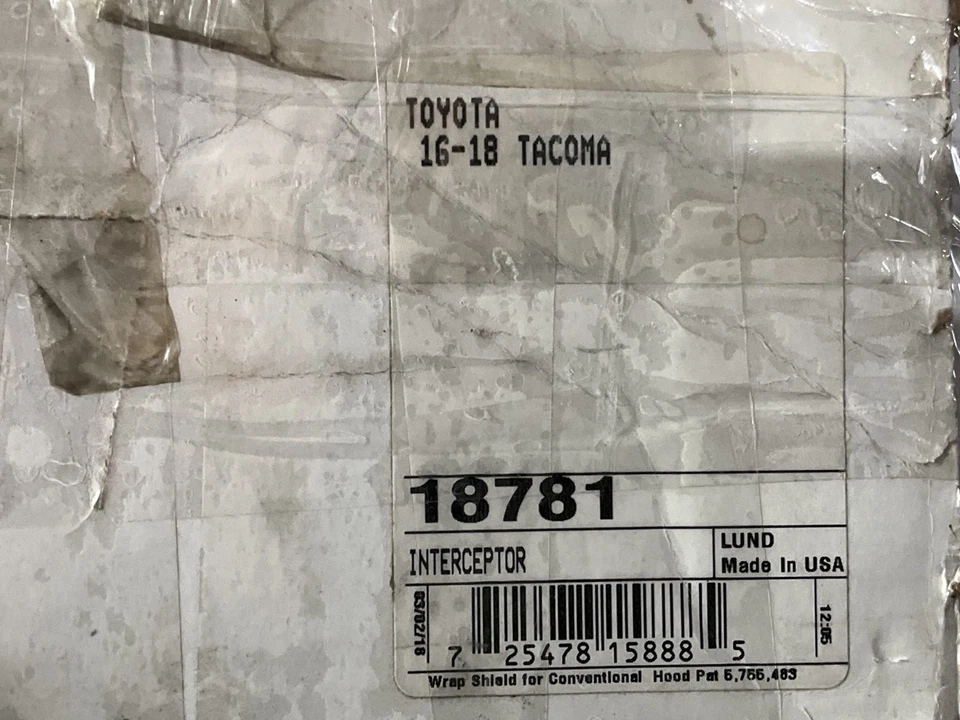 Lund 18781 Interceptor Wrap Bug Shield For 2016-2023 Toyota Tacoma - Image 3 of 3