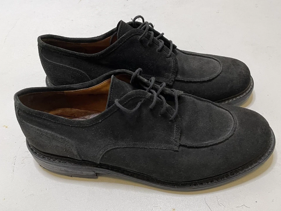 Hombres 13 Barney’s of New York Gamuza Derby Bota Zapatos Gris Informal Italia Foto 4 de 4