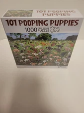 “101 Pooping Puppies” 1000 Piece New Puzzle Dogs Funwares Sealed