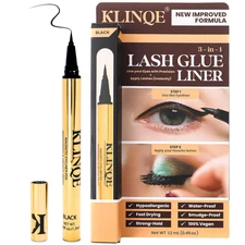 Black Eyeliner Eyelash Glue Liner, Magnetic Liner, Latex Free Lash Adhesive, Str