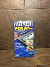 💥 Maxell VCR Head Cleaner VHS Tape VP-100 Dry Type VHS On Screen Instructions