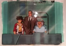 AMBASSADOR MAGMA JAPANESE ANIME PRODUCTION BG SETUP OF MAMORU, SCIENTISTS, MINT