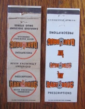 DART DRUG STORE MATCHBOOK COVERS: WASHINGTON, DC AREA EMPTY MATCHCOVERS -C9