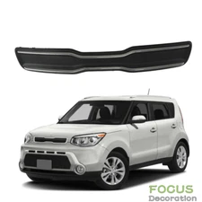 For 2014 2015 2016 Kia Soul Front Upper Grille Plastic Grill Black W/Chrome Trim