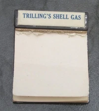 1930s Trilling Bros. Oil Co. Shell Gasoline Note Pad Sheboygan Wisconsin Rare
