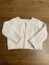 Petit Bateau Pink Velour Cardigan-12 Month