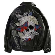 5Pcs Gear Skull Butterfly Embroidered Iron-On Patches for Backpacks Jeans Punk