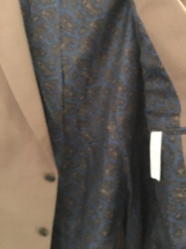 Alan Flusser Classic Men's Tan Blazer 44R Sportcoat Paisley Lining - Picture 7 of 7