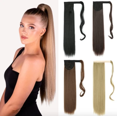 Clip In Ponytail Wrap On Ponytail Hair Extensions Thick As Real Hair Piece