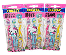 3 Of Lot HELLO KITTY Soft Toothbrush 3 pack - Great Fun For Kids To Brush Teeth