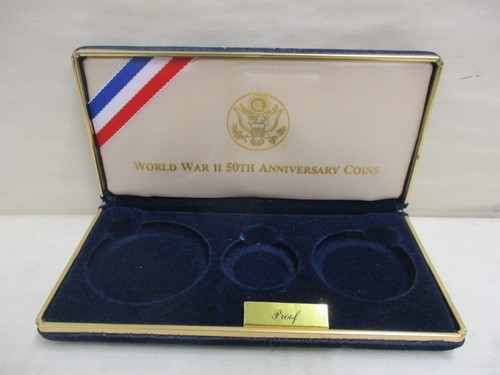 EMPTY PRESENTATION BOX 1991-1995 World War II 50th Anniversary Proof 3-Coin Set