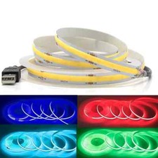 COB LED Strip USB DC5V 320LEDs/M Cabinet Light Lamp TV Backlight Flexible Ribbon