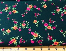 Floral on Green 100 cotton fabric sold by the yard 1043