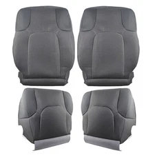 For 2005-2019 Nissan Frontier Driver &Passenger Bottom-Top Cloth Seat Cover Gray