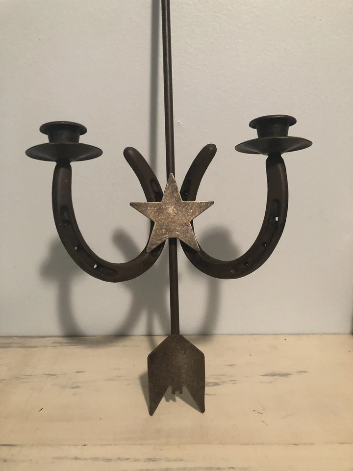 Flecha de diamante herradura pared decoración vela rústica indio occidental bohemia colgante Foto 4 de 4