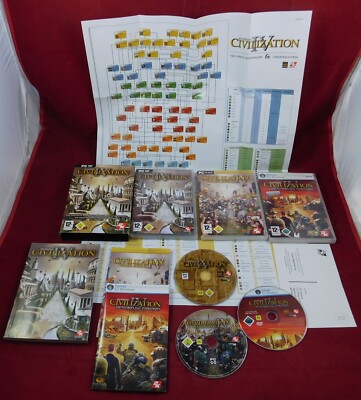 Civilization 4 + Warlords + Beyond the Sword - mit Verpackungen und Anleitung