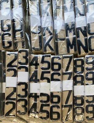 3D schwarz Gel Nummernschild gewölbt Harz Ziffern Kit * 350 Starter Kit- am nächsten Tag