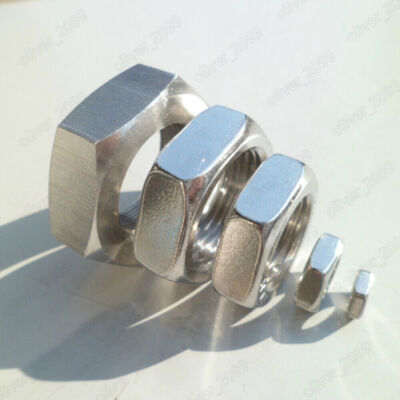 Left Hand Thread 304 Stainless Steel Hexagon Hex Nuts With Fine Thread M6-M42