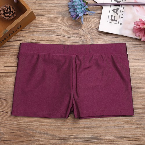 UK Kids Girls Stretchy Booty Shorts Hot Pants Sports Dance Bottoms Swim Trunks - Picture 20 of 133