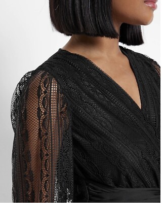 express black lace dress long sleeve Express | Dresses | Black Lace Long Sleeve Express Dress New With Tags Size Medium