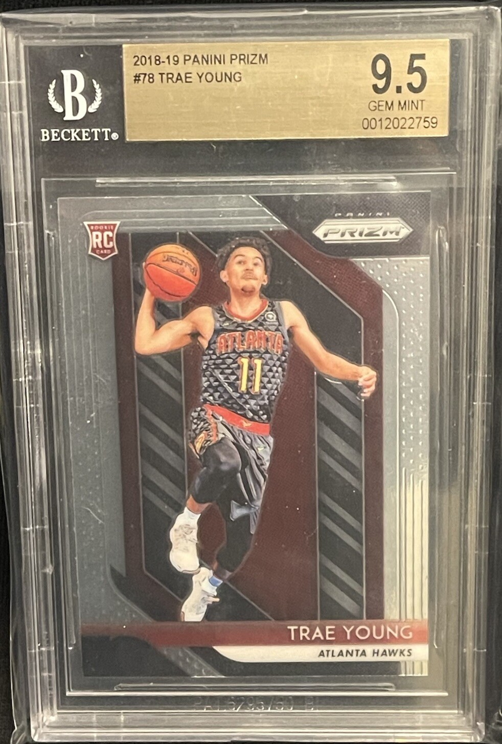 2018-19 Panini Prizm Trae Young RC BGS 9.5 Gem Mint #78 Rookie
