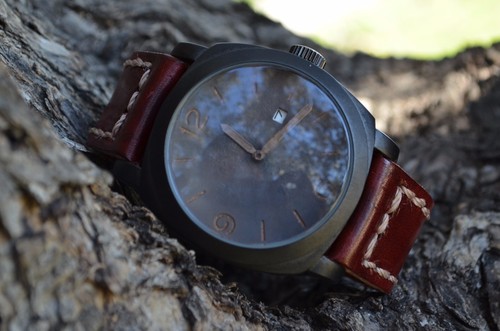 CORREA RELOJ 26 24 22 MM MALAGA BURDEOS GENUINA PIEL PARA PANERAI ETC MA STRAP - Bild 3 von 11