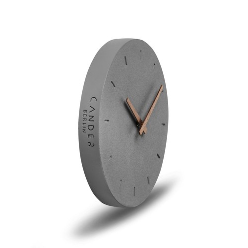 Cander Berlin MNU 6130 S Designer Wanduhr Uhr Beton lautlos kein Ticken 30,5 cm - Bild 2 von 6