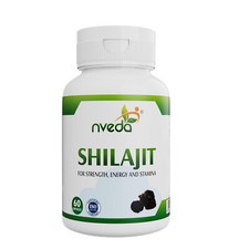 Nveda Shilajeet 500 mg 60 Capsules For Strength , Energy  Stamina