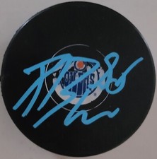 Philip Broberg Autographed Signed Edmonton Oilers Logo Puck COA