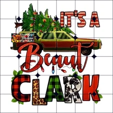 Sublimation Print Christmas Clark Ready to Press Heat Transfer