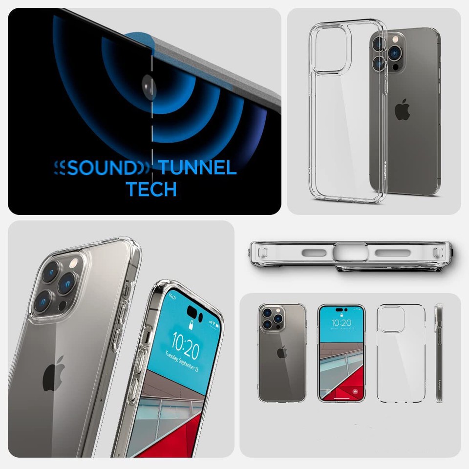 For Phone 14 Plus 13 12 11 Pro Max Mini X XR 7 8 6 SE Clear Shockproof ...