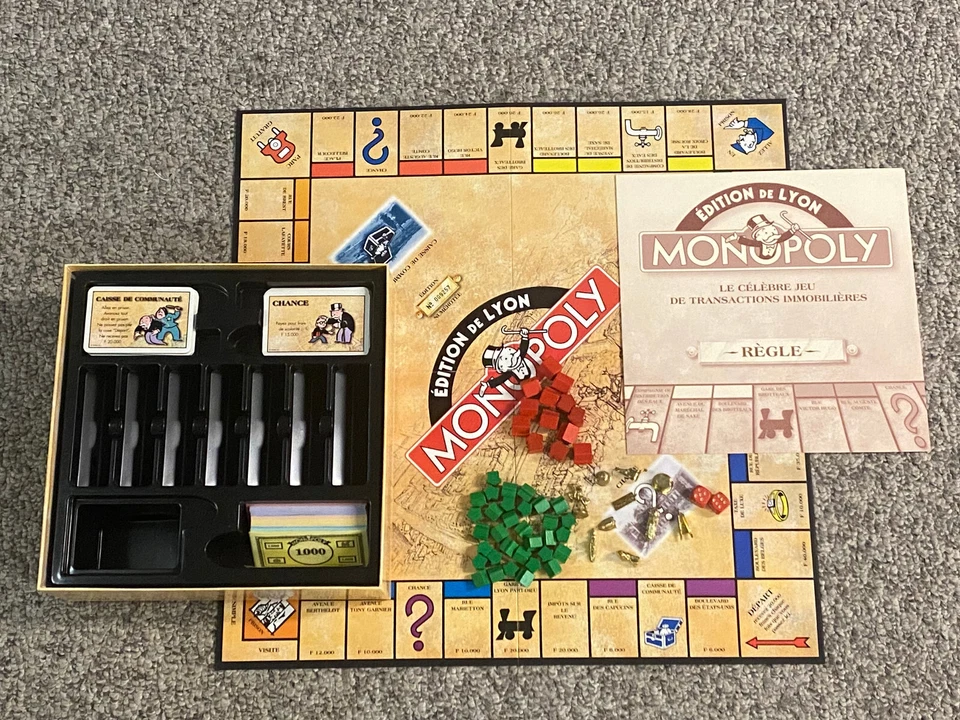 Monopoly: Edition de Lyon - Tilsit 1998 - Complete! FRENCH! Limited Edition 9257 - Image 3 of 4