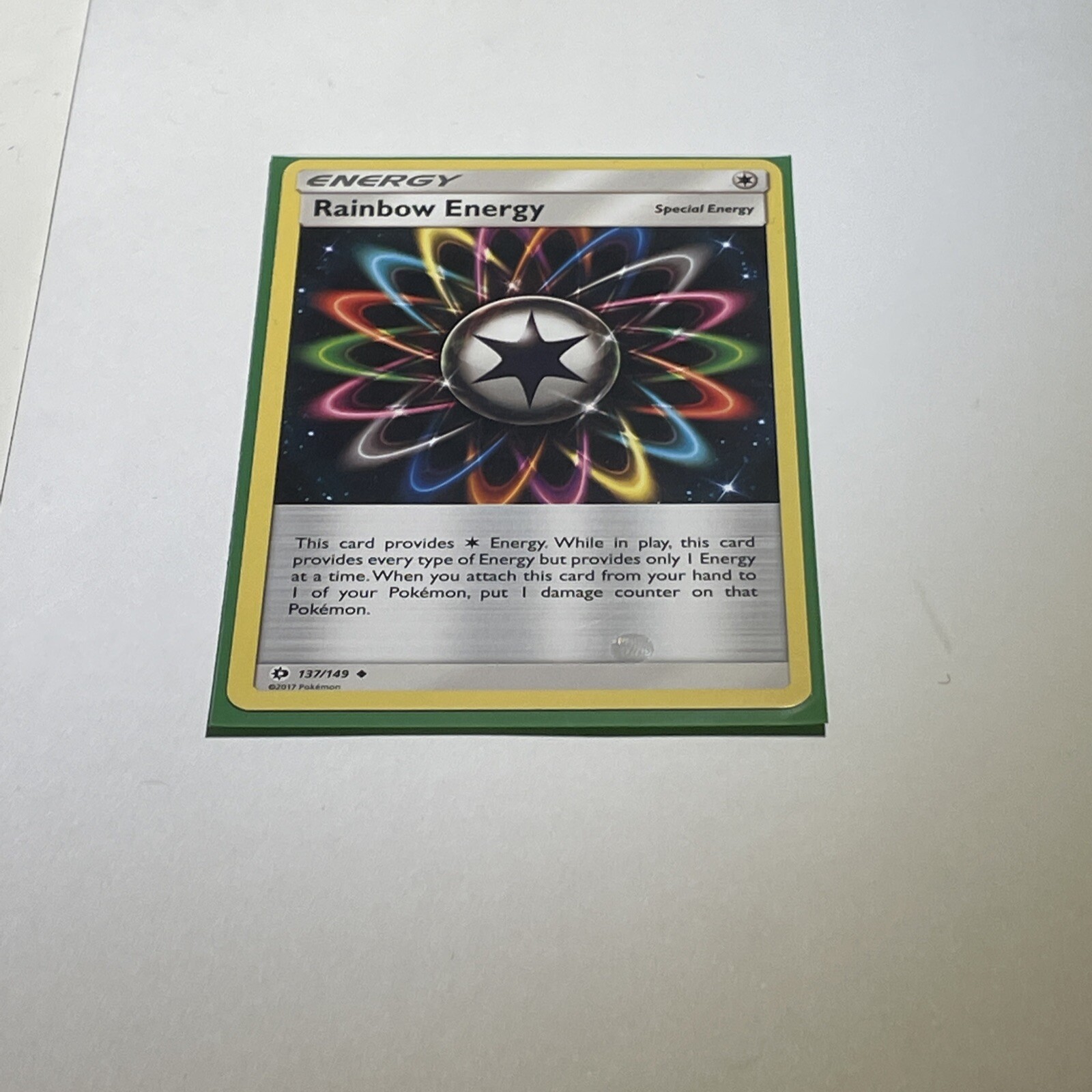 Rainbow Energy # 137/149 Sun & Moon Base Set Pokemon Trading TCG Cards NM/MINT