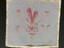 needlepointHand-Painted Needlepoint canvas - Ballet Slippers with Foot Positions