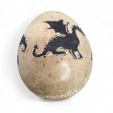 Disney Decorative Stone Egg Etched Lion Elephant Dragon Triceratops Gazelle RARE