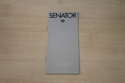 183772) Opel Senator A - Preise & Extras - Prospekt 01/1981