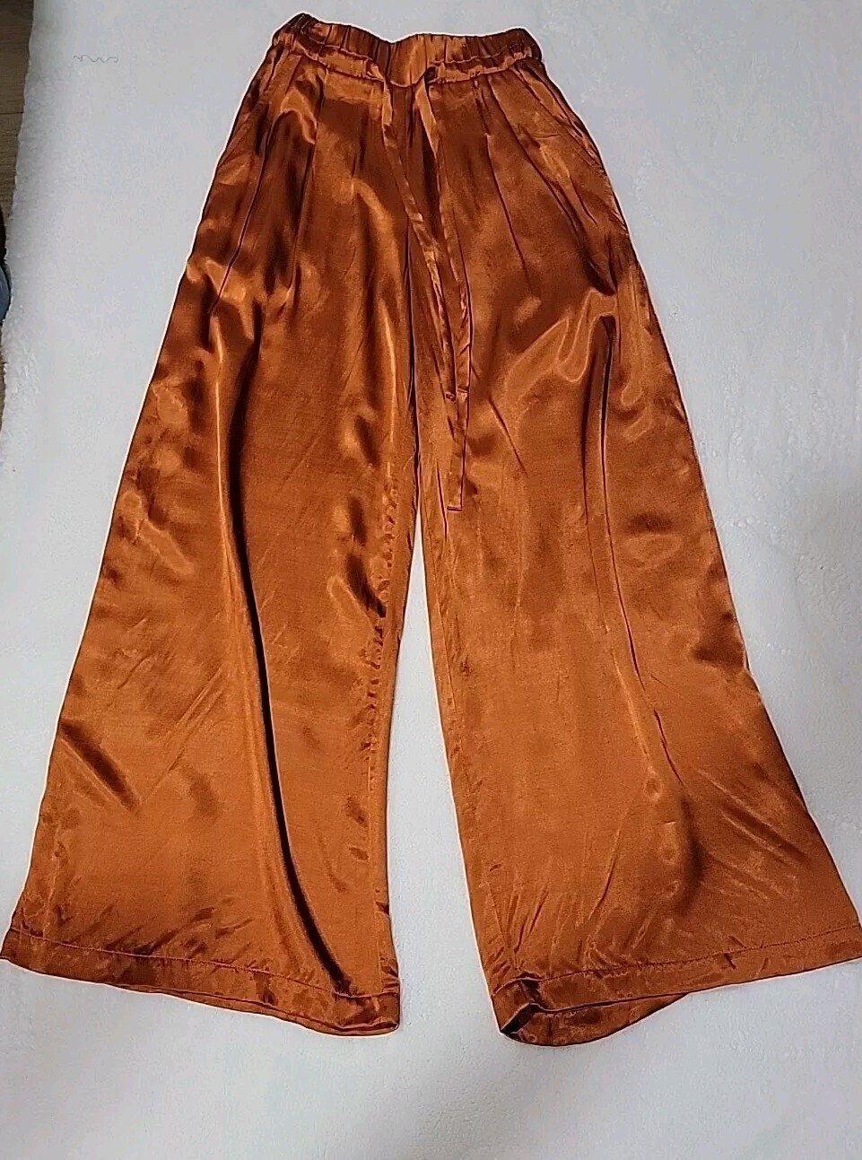 FILA Pantaloni WHIMSY + ROW raso ruggine XS gamba larga #1