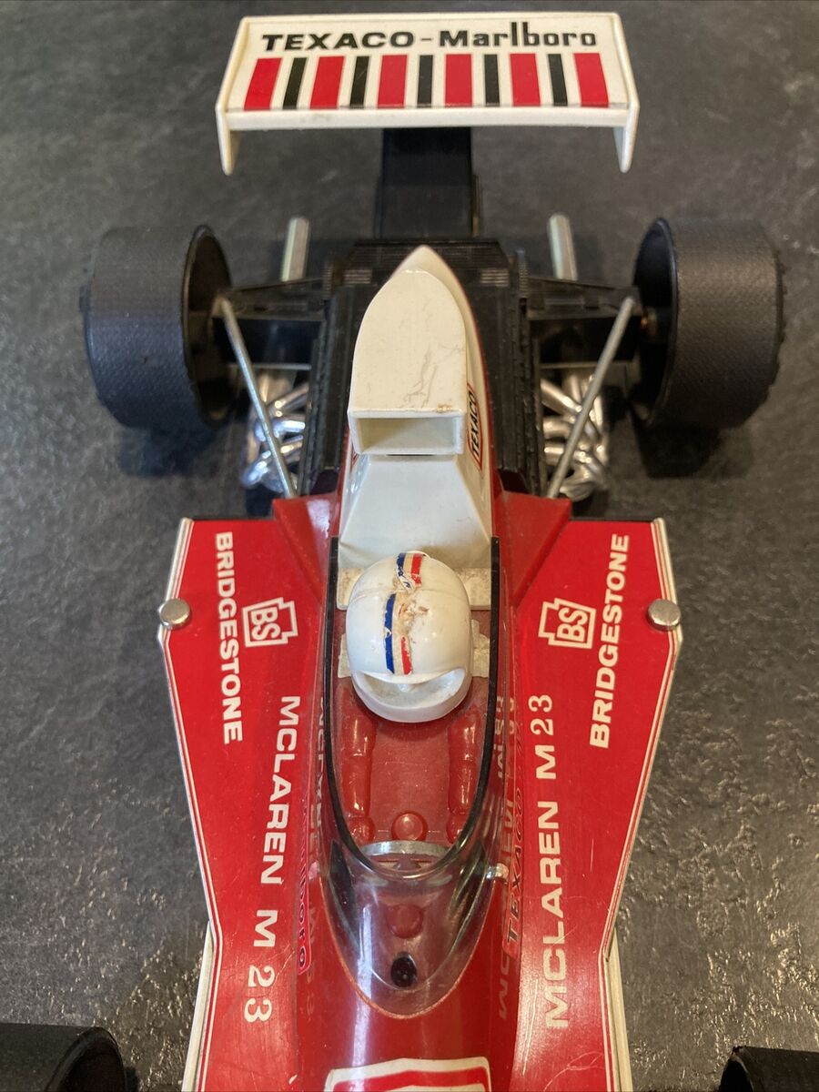 Texaco Marlboro Bridgestone Mclaren M23 Vintage Battery Texaco Marlboro Bridgestone Mclaren M23 Vintage Battery