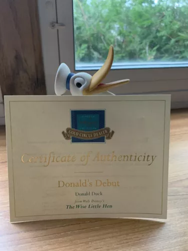 WDCC “Donald’s Debut” from The Wise Little Hen - 11K 411750 - COA in Box