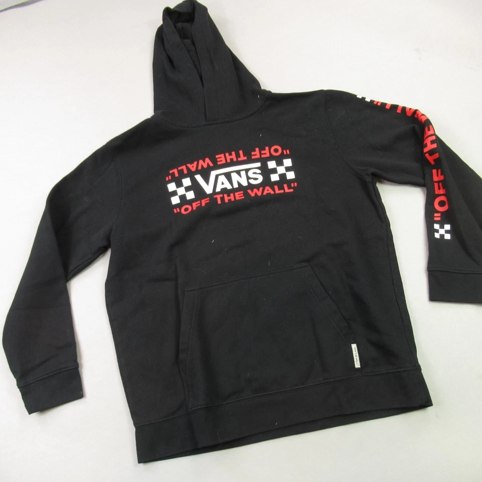Vans Sudadera con Capucha Niños XL Manga Larga Informal Con Capucha Ligera Exterior Negra Foto 2 de 4