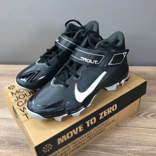 Nike CZ5910-011 Force Trout 8 Keystone BG Baseball Cleats Black White Grey 5.5Y