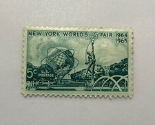 Raro francobollo 5 centesimi Fiera Mondiale di New York 1964 come nuovo mai cerniera.