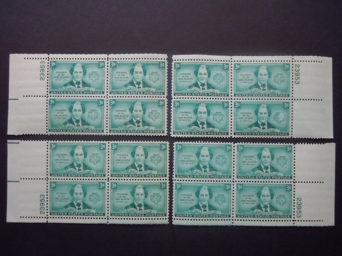JOURNALSTANDARD　stead 974 3c Juliette Lowe Plate Block #23953 Matched Set MNH OG VF | eBay