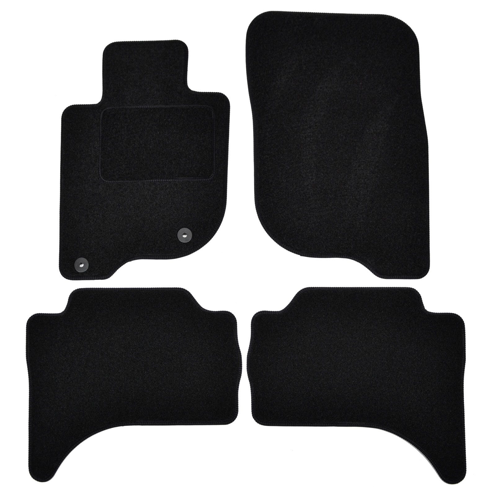 Tapis de sol velours premium noir sur mesure pour Mitsubishi L200 dès 2019