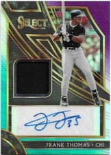 2020 Panini Select FRANK THOMAS Patch Auto Tri-Color Prizm /49