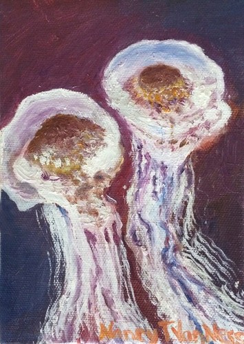 Jellyfish, Limited Edition Oil Painting Print, Wall Art