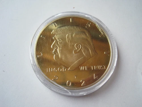 Donald Trump Liberty Coin Gold Tone 2024