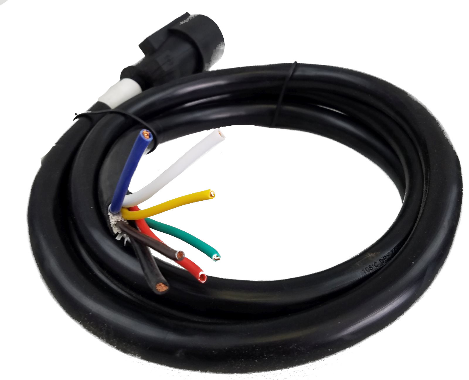 Wiring Harness 7 Way round style flat pin 6 foot Cord RV Boat Camper  trailer | eBay